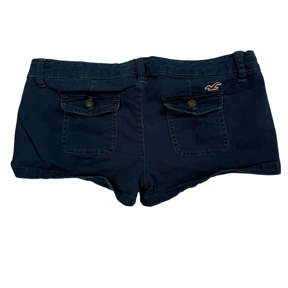 VTG Hollister Low Rise Stretch Micro Shorts Size 1 Mini‎ 2" Seagull Logo Y2K